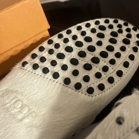 Tod”S Canel fur Loafers with Swarovski Stones size 39 1/2 like new - Picture 13 of 15